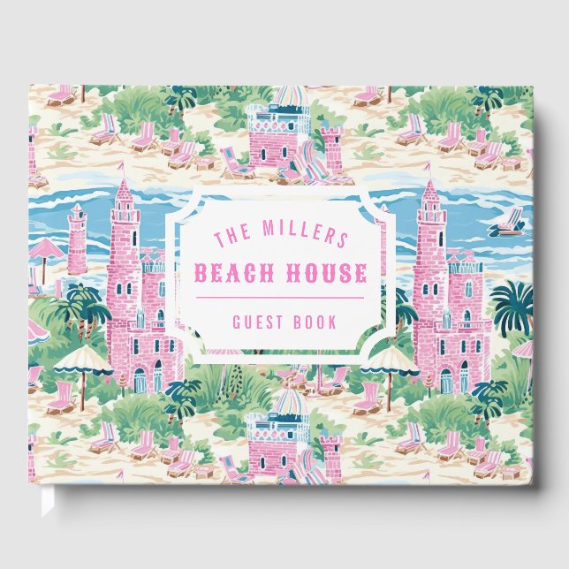 Château de sable rose de Preppy | Livre d'invité d (Recto)