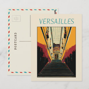 Château de Versailles illustration France Carte po