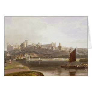 Château de Windsor du pré de rivière sur la Tamise