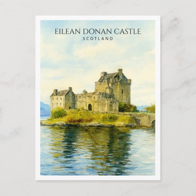 Château d'Eilean Donan Écosse Art de carte postale (Devant)