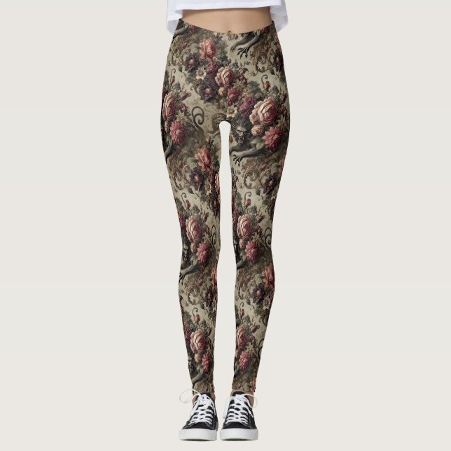 Château des Loups - Gotisch Viktorianisch Leggings (Vorderseite)
