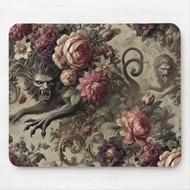 Château des Loups - Gotisches Barock Werewolf Mousepad (Vorne)