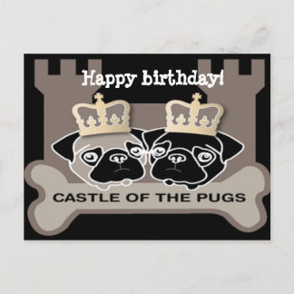 château des mops carte postale joyeux anniversaire