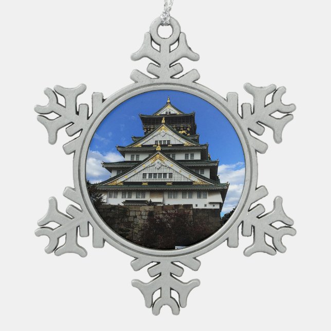 Château d'Osaka, Japon #1 Ornement de flocon de ne (Devant)