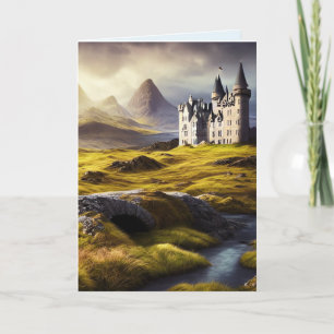 CHÂTEAU EN ÉCOSSE CARTES D'ANNIVERSAIRE ART