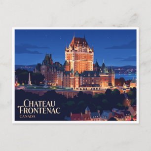 Château Frontenac bei Nacht Québec Kanada Postkarte