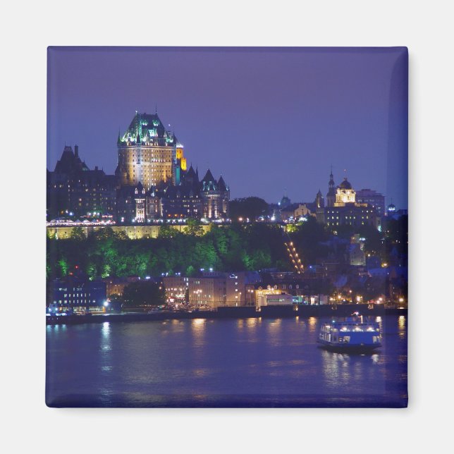 Château Frontenac Casque Nuit Québec Magnet (Devant)