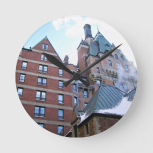Chateau Frontenac, Quebec, Canada Runde Wanduhr