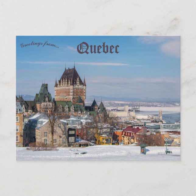 Chateau Frontenac Quebec City Quebec Postkarte (Vorderseite)