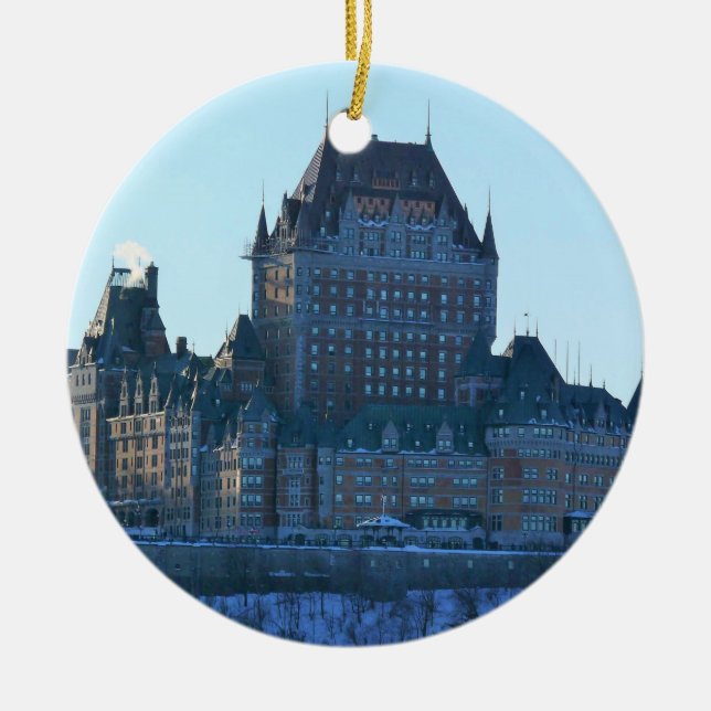 Chateau Frontenac, Quebec, Kanada Keramik Ornament (Vorne)