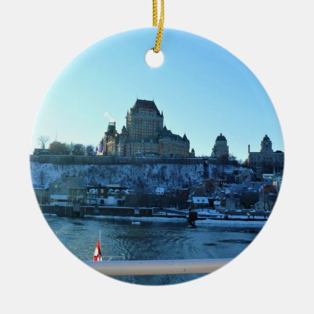Chateau Frontenac, Quebec, Kanada Keramik Ornament (Vorne)