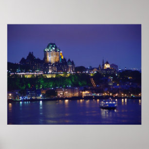 Chateau Frontenac Schloss-Nachtquébec-stadtplakat Poster