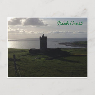 Château Irlandais Sur La Carte Postale Côtière