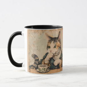Chateau japonais vintage avec une tasse de thé