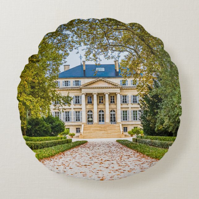 Chateau Margaux, Frankreich Rundes Kissen (Vorderseite)