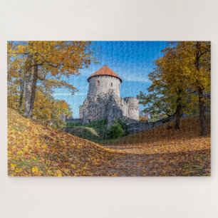 Château médiéval entouré de forêt puzzle