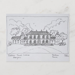 Chateau Prieure-Lichine, Margaux, Bordeaux Postkarte