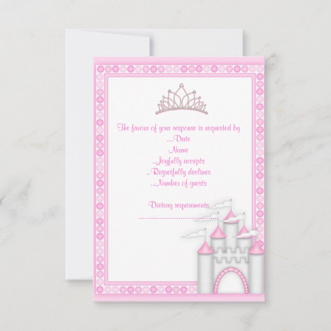 CHÂTEAU ROSE PRINCESS FÊTE D'ANNIVERSAIRE RSVP NEW (Devant)