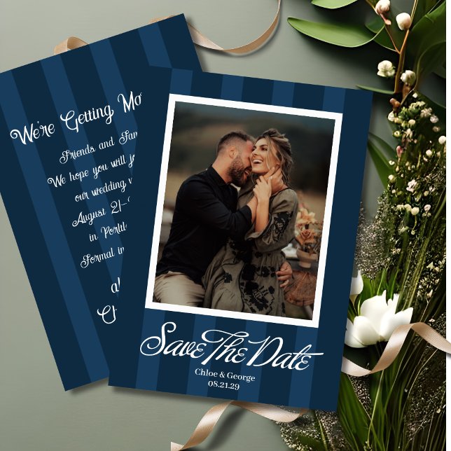 Chateau Stripe Foto Save-the-Date Save The Date (Von Creator hochgeladen)