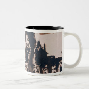 Chateau verstärkt durch zwei Brücken Zweifarbige Tasse