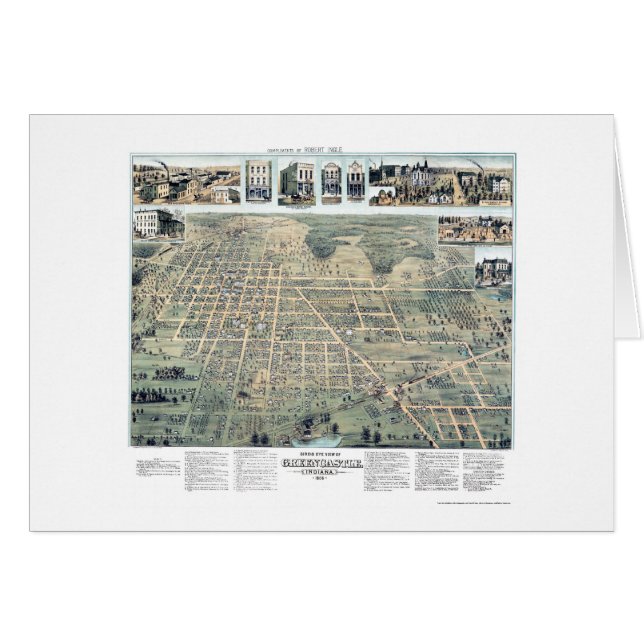 Château vert, DANS la carte panoramique - 1886 (Devant horizontal)