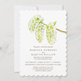 Chateau vert saule d'aquarelle invitations mariage