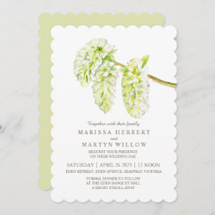 Chateau vert saule d'aquarelle invitations mariage