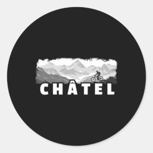 Châtel Frankreich Mountainbike-Fahren Mtb-Radsport Runder Aufkleber