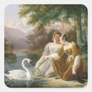 Chatelaines Quadratischer Aufkleber