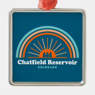Chatfield Reservoir Colorado Rainbow Ornament Aus Metall