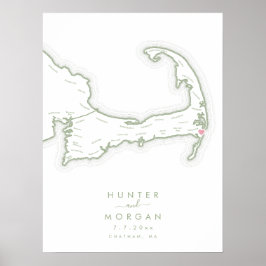 Chatham Bars Inn Hochzeits-Gästebuchposter mit Wei Poster