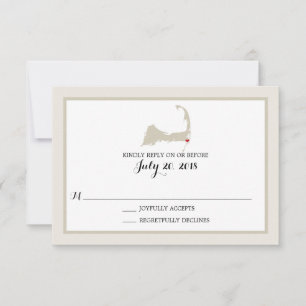 Chatham Cape Cod avec coeur   Mariage RSVP