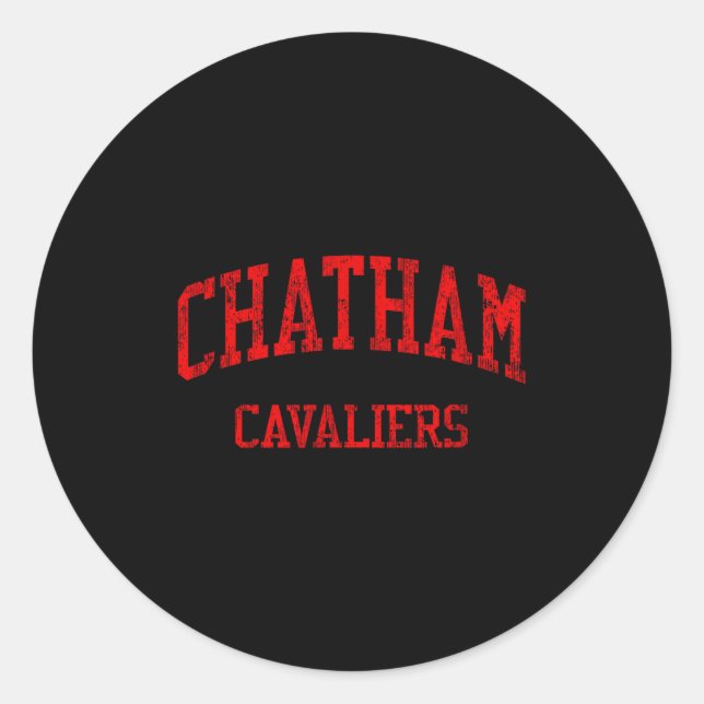 Chatham High School Hs Chatham Runder Aufkleber (Vorderseite)