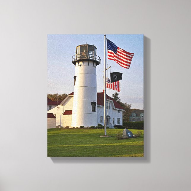Chatham Lighthouse, Cape Cod, MA Wrapped Canvas Leinwanddruck (Vorderseite)
