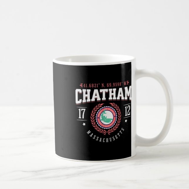 Chatham Ma Cape Cod Souvenir Beach Shark Nautical Kaffeetasse (Rechts)