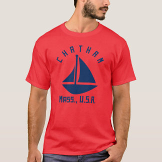 Chatham Massachusetts Segelboot Marine Blue Te T-Shirt