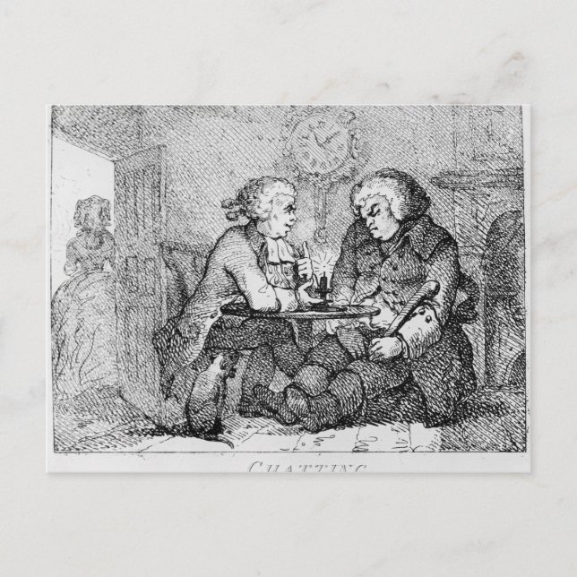 Chating, Illustration Postkarte (Vorderseite)