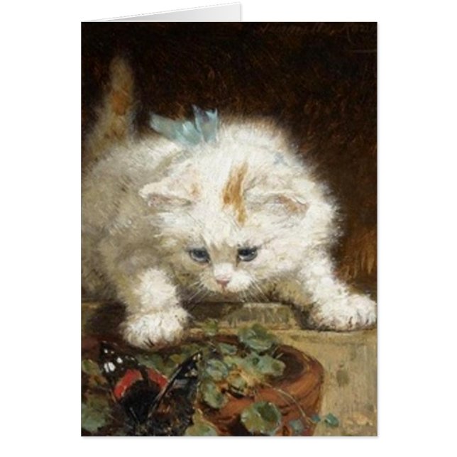 Chaton blanc mignon par Ronner-Knip (Devant)