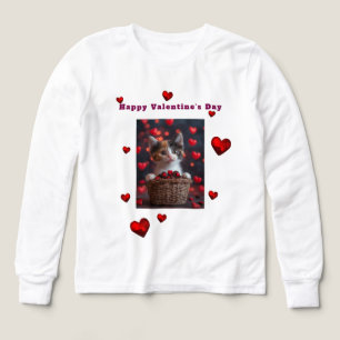 Chaton calicot de la Saint-Valentin Bonbons coeurs