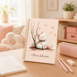 Chaton mignon personnalisé avec des cœurs