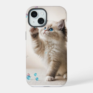 Chaton Ragdoll Jouant Avec Des Bulles De Savon