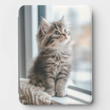 Chaton regardant par la fenêtre