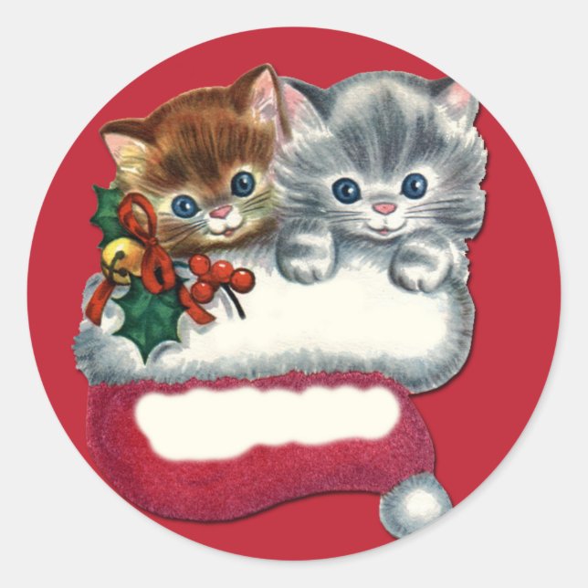 Chatons adorables sur les étiquettes cadeaux (Devant)