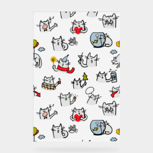 Chats amusants, lait et magie