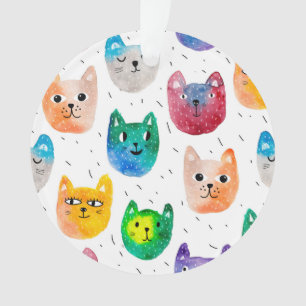 Chats aquarelles et amis
