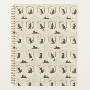 Chats Art Déco Élégants - Beige
