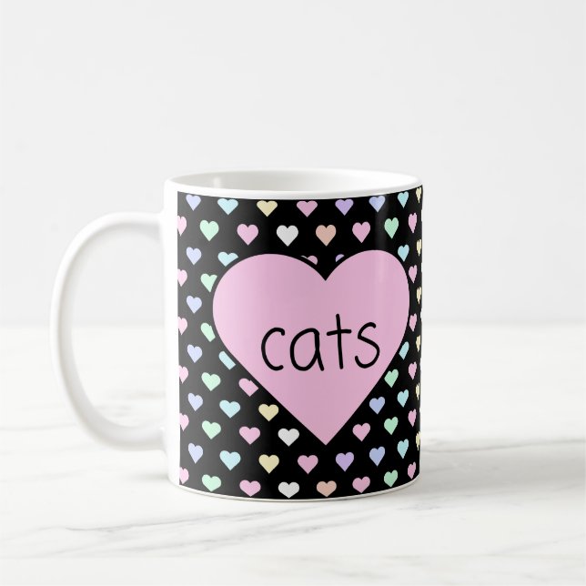 Chats Coeurs Mug (Gauche)
