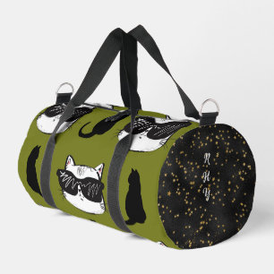 Chats Cool doux Vert Imprimer Couper Sac à coudre