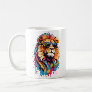 Chats cool : La Mug de café Lion