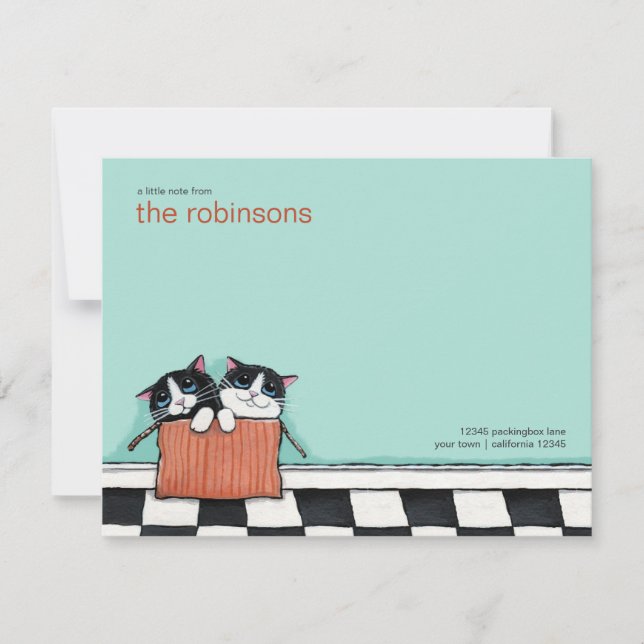 Chats dans un emballage | Carte de correspondance  (Devant)